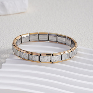 Modular Bracelet Stainless Steel Geometric Butterfly Design Unisex Jewelry Accessory - Product Image 4