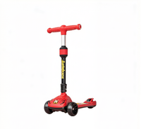 Trottinette pliable 3 roues de haute qualité pour enfants avec roulements ABEC-7, hauteur réglable pour les 3-6 ans