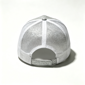 Wholesale Unisex Glitter Trucker <b>Hat</b> Sparkly Silver Mesh Back Adjustable Bling Sequined Sports <b>Cap</b> Outdoor Casual Canvas - Product Image 3
