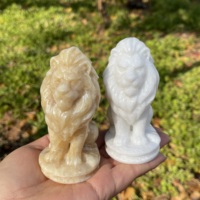 Vente en gros de sculptures d'animaux en cristal naturel, statues de lion en cristal mélangé, sculptures en quartz pour la décoration