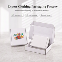 Échantillon gratuit de boîte de livraison pliable en carton ondulé personnalisée, emballage écologique pour vêtements avec logo personnalisé
