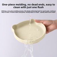 Assiette à dîner en silicone motif ours de dessin animé, best-seller transfrontalier, antidérapante et résistante aux chutes pour bébé, pour l'alimentation des nourrissons