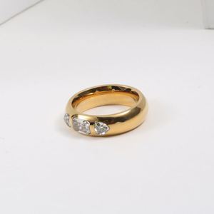 Bagues en zircone plaqué or 18K pour femmes, anneau de doigt irrégulier, haut de gamme, collection <span class=keywords><strong>2022</strong></span>, livraison gratuite - Product Image 1