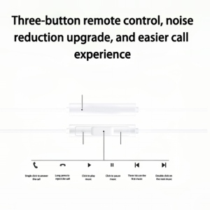 Écouteurs intra-auriculaires filaires et casques de sport avec prise jack 3,5 mm et USB-C pour <span class=keywords><strong>iPhone</strong></span> 15 16 Pro Max Smartphone - Product Image 4