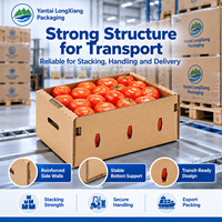 Groothandel Eco-vriendelijke Biologisch afbreekbare Herbruikbare Golfkartonnen Fruitbak met Aangepast Logo Gerecycleerde Tomaten- en Groentenverpakking