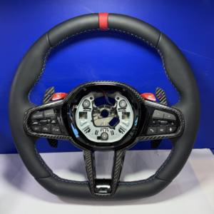 Volante YLD para <span class=keywords><strong>BMW</strong></span>, Actualización al Estilo LCI, Compatible con G05 G20 G30 G2X G3X G8X F9X 2018-2024, Interior de Coche Personalizado en Fibra de Carbono - Product Image 4