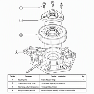 Pompe à eau MANER 06E121018C, pompe de refroidissement du moteur pour Audi A4 A5 A6 A7 A8 Q5 Q7 3.0T, pièces détachées automobiles - Product Image 5