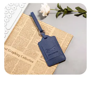 Exquisite Details Made Customized Personalized PU Leather Label Professional Grade Waterproof Effect Luggage Tag