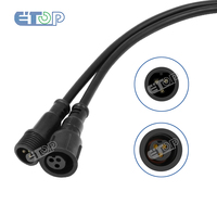 Câble Pigtail 3 Cœurs 50CM Mâle-Femelle Noir pour Connecteurs LED 3 Broches pour Lumières LED Intelligentes à Pixels 50CM