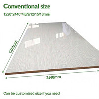 Panneau MDF Écologique Plaqué Bois Pas Cher, Plaque de Fibre de Bois Stratifiée 4x8 Grade E0, Texture Fine Uniforme pour Cuisine