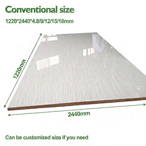 Panneau MDF mélaminé le moins cher, panneau de fibres MDF stratifié 4x8, qualité E1, texture uniforme et fine pour meubles et armoires - Product Image 5