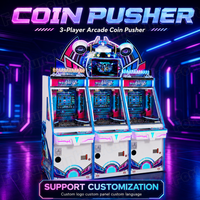 Machine à pousser les jetons directement d'usine pour centres FEC, conçue comme un jeu d'arcade à pousser les jetons, avec une qualité stable et un kit de démarrage pour le commerce de poussage de jetons