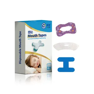 Oem Bandes en forme de lèvre en otage noir X Respiration 3 étapes H Coton Antisroning Kids Sleep Anti Snore Mouth Tape pour dormir