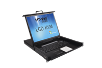 Conmutador KVM Remoto Auto-OSD con Pantalla LCD de 19 Pulgadas, Consola KVM para Rack 1U, Cajón para Consola KVM, 16x1 VGA, Conmutador KVM IP LCD de 19 Pulgadas y 16 Puertos