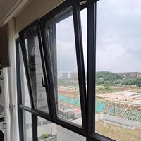 工厂低价现代式倾斜开启单片推拉窗钢化玻璃铝合金框架隔热客厅窗户