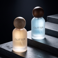 Flacon pulvérisateur élégant en verre dépoli 30ml 50ml, flacon de parfum vide rechargeable pour emballage de parfums de marque