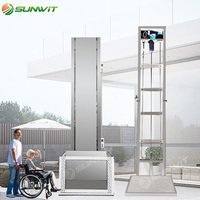 Plataforma Elevadora Eléctrica de Carga de 2-12m, Elevador de Mercancías para Construcción, Elevador de Carga Conveniente