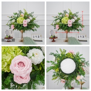 Boule de fleurs artificielles DKB, décoration de mariage, centre de table personnalisé - Product Image 3