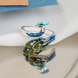 Anillo de punto trenzado ajustable, soporte de dedo, guía de hilo, anillo de bucle de ganchillo - Product Image 1