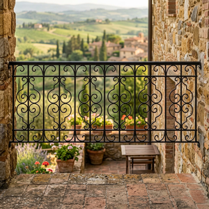 <span class=keywords><strong>Ringhiere</strong></span> per Scale e Balconi in Ferro Battuto Stile Mediterraneo Rustico Naturale per Interni, Nuovo Design, Bestseller in California - Product Image 1