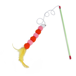 Toys for Pets Cats Playing Wand Plush <b>Ball</b> Caterpillar Pets Cats Teasers Stick Toys Interactive Movement Toy - Product Image 3