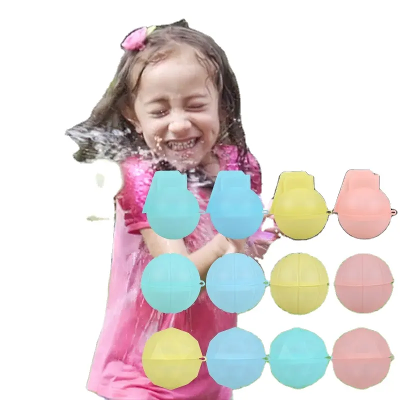 Summer Pool Silicone toy Bunch Magnetic Quick Easy Fill Self Sealing Closed Refillable Water Ball Bomb Reusable water balloons