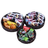 Promo Panier multifonctionnel de haute qualité à 3 compartiments, design moderne en forme de rotin, écologique, pour supermarché, cuisine, fruits et pain