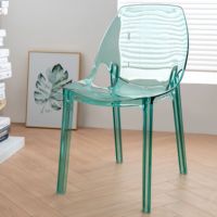 Chaise de salle à manger empilable en plastique PC transparente de haute qualité pour jardin, terrasse, café