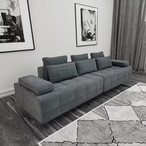 Sofá Modular de Lujo Ligero para Comercio Exterior, de Alta Densidad y Compresión, con Tela de Franela, de Una Pieza y Sin Marco, para Sala de Estar - Product Image 2