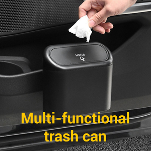 Poubelle de voiture personnalisée pliable et étanche en ABS 1,5 L, organisateur de montage sur porte avec accoudoir et boîte de rangement de siège - Product Image 3