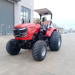 Tracteur agricole à roues motrices rouges 4x4, moteur haute productivité, pneus durables - Product Image 4