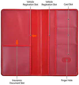 ที่ใส่เอกสารทะเบียนรถหนัง,ที่ใส่<span class=keywords><strong>บัตร</strong></span>ที่ใส่เอกสารรถยนต์ที่มีคุณภาพทนทาน - Product Image 3