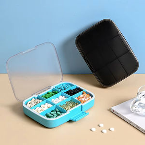 Pill <b>Box</b> Organizer Multi Grids Large Capacity Medicine Case Tablet <b>Storage</b> Travel Dispenser Safe Portable ABS <b>Material</b> Health - Product Image 2