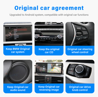 Autoradio Android 13 avec GPS, CarPlay sans fil intégré, écran tactile 12,3 pouces, affichage numérique et commande de climatisation pour BMW Série 5