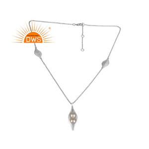 Collar de Diseño con Cápsula de Semilla de Perla, Collar de Cadena de Plata de Ley para Mujer, Proveedor de Joyería, Colección Clásica - Product Image 1