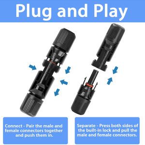 Conector de Panel Solar Impermeable IP67, 1000V 30A, Conector Adaptador de Cable Solar Macho/Hembra para Conectar Paneles Solares - Product Image 3