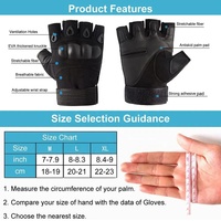 Demi-doigt Chasse Moto Gants En Plein Air Cyclisme Sports Anti-dérapant Porter Alpinisme Fitness Combat Formation Gants