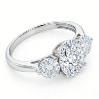 Bague de fiançailles en argent S925 plaqué or 14 carats avec diamant de laboratoire certifié IGI, qualité VVS-VS, 2 pièces, 0,50 ct, sertissage à griffes, unisexe