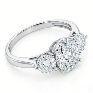 S925 Silver 14K <b>Gold</b> Plated Lab Grown Diamond Engagement <b>Ring</b> VVS-VS Quality 2pcs 0.50ct Prong Setting for <b>Men</b> Women Luxury - Product Image 3