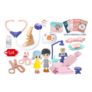 बच्चों के लिए डॉक्टर खिलौने गुलाबी और नीले डॉक्टरों के लिए रोल प्ले खिलौने के लिए रोलप्ले डॉक्टर के साथ सेट - Product Image 1