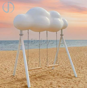 Manège balançoire nuage blanc de haute qualité en plastique pour 2 personnes, pour parcs d'attractions intérieurs/extérieurs, pour enfants, à vendre - Product Image 6