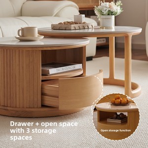 <span class=keywords><strong>Tavolino</strong></span> Laterale Estensibile Speciale Tongyu, Combinazione per Piccoli Appartamenti, Stile Semplice in Legno Massello <span class=keywords><strong>con</strong></span> Piano in Pietra per Soggiorno - Product Image 4