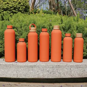 กระติกน้ำร้อน-เย็นแบบพกพา 24 ชั่วโมง สีส้ม ทำจากสแตนเลสสุญญากาศ เก็บความร้อน-เย็นได้นาน สำหรับเครื่องดื่ม - Product Image 3