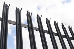 Clôture palissade en section D thermolaquée, robuste, anti-vandalisme, avec poteaux, installation facile, système de clôture durable - Product Image 4