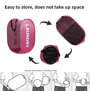 Cesto de Ropa Sucia Plegable de Malla – Gran Capacidad, Ligero, Portátil, Transpirable - Product Image 6
