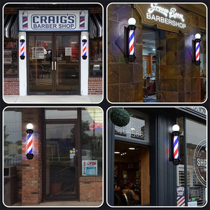 Outdoor waterproof barber shop pole light hair salon shop entrance decorative light hair salon door luminous <b>sign</b> Custom plug - Product Image 4