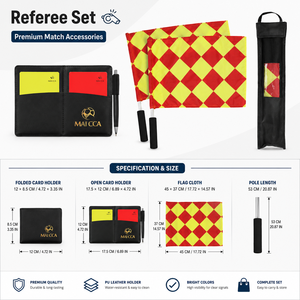 Cartellini Rossi e Gialli per Arbitri di Calcio e Bandierine per Guardalinee per Allenamenti e Partite - Product Image 4