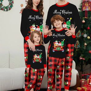 Estilo Europeo Americano mil diversión reunión mujer ropa de dormir coche muñeco de nieve árbol de <span class=keywords><strong>Navidad</strong></span> impresión hogar ropa <span class=keywords><strong>pijamas</strong></span> para - Product Image 1