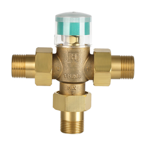 Válvula mezcladora termostática ajustable de latón niquelado de <span class=keywords><strong>3</strong></span> vías y <span class=keywords><strong>3</strong></span>/4 pulgadas para baño y sistema de calefacción - Product Image 5