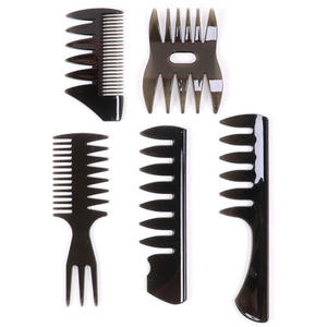 Meilleure vente Ensemble de peignes de <span class=keywords><strong>coiffeur</strong></span> professionnel pour hommes avec cheveux gras Brosse à cheveux de salon à dents larges avec manche en plastique - Product Image 3